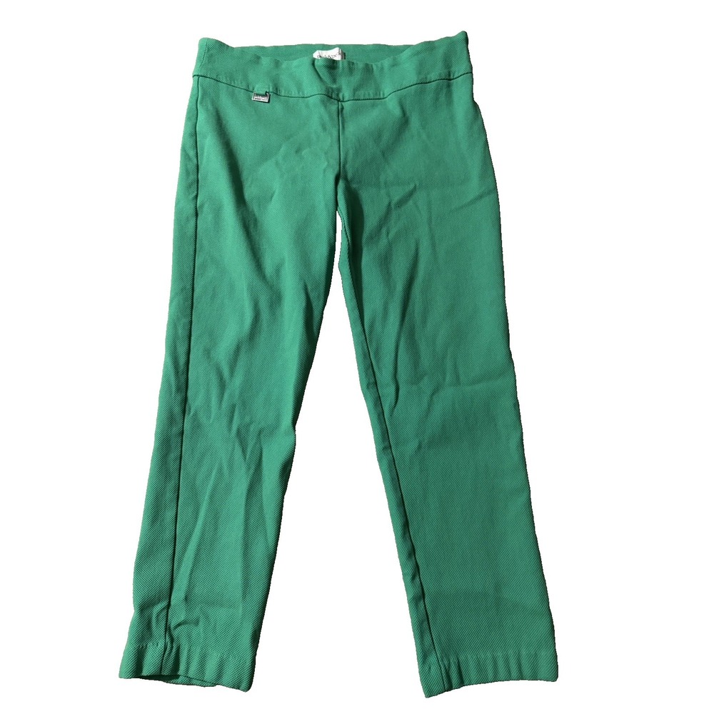 Peck And Peck Women's Size 14 Cropped Green Chino Work Pants